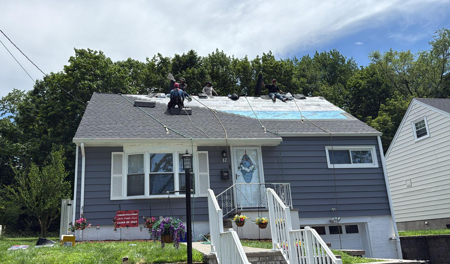 Storm damage roof repair – Paramus, NJ - EffectiveRoof roofing project